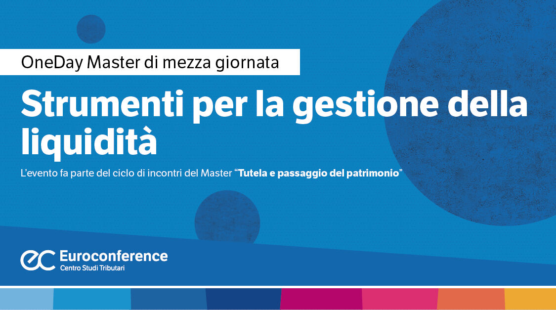 Immagine Strumenti per la gestione della liquidità | Euroconference